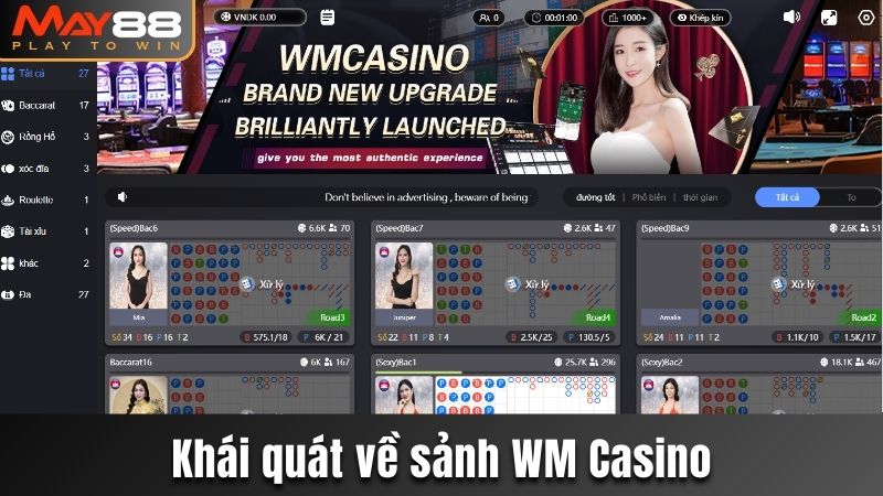 Khái quát về sảnh WM Casino