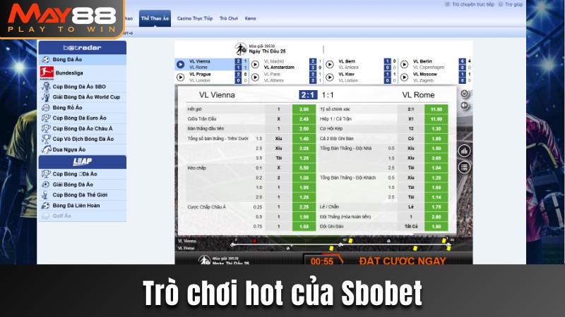 Trò chơi hot của Sbobet