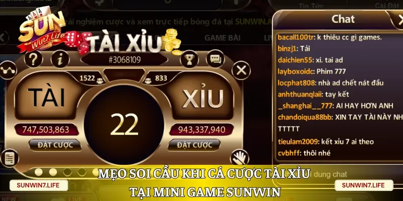 Mẹo soi cầu khi cá cược Tài Xỉu tại Mini Game Sunwin