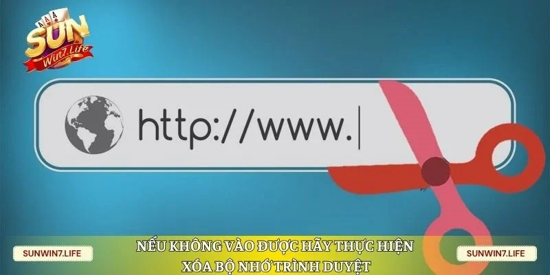 Nếu không vào được hãy thực hiện xóa bộ nhớ trình duyệt