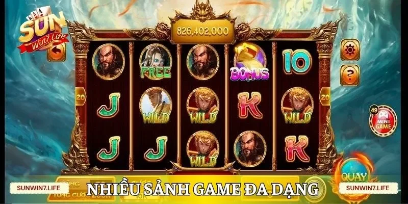 Nhiều sảnh game đa dạng cho anh em thỏa thích trải nghiệm 